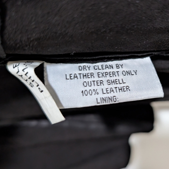 Bod & Christensen Black Leather Draped Jacket w/ Back Ruffle - 6 - Picture 7 of 8